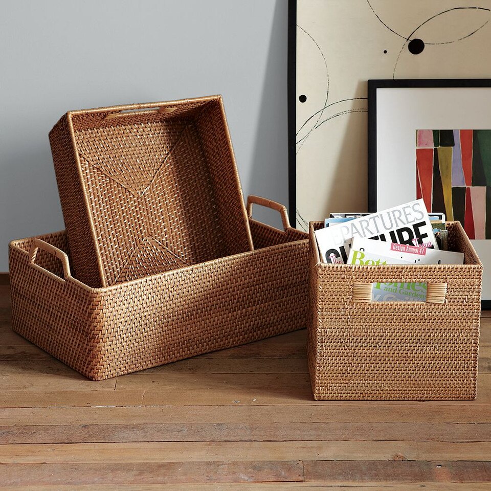 Modern Weave Harvest Baskets west elm United Kingdom